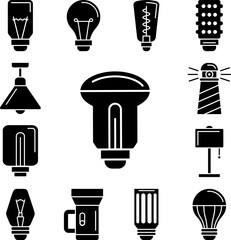 Poster - Light, led, lamp icon in a collection with other items