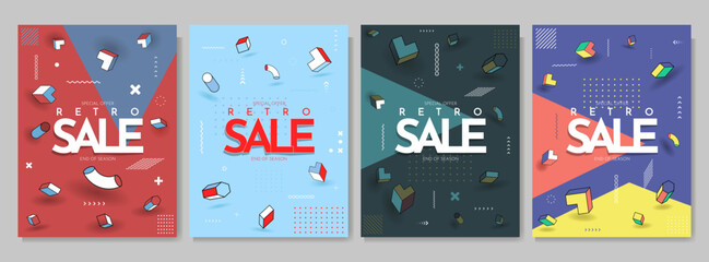 Poster - Vector illustration. Modern Art graphic. Dynamic frame. Stylish geometric background. Design element for cover, poster, postcard, greeting card, flyer, brochure, magazine. 70s, 80s retro funky graphic