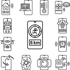 Poster - Sport mobile icon in a collection with other items