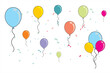© Edy - Happy birthday. Illustration of colorful birthday balloons. Vector illustration of Birthday background. Very suitable for birthday designs and other celebration events