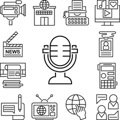 Poster - Podcast icon in a collection with other items
