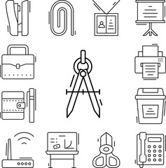Poster - Compass icon in a collection with other items