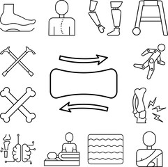 Hardness inflexibility mattress icon in a collection with other items