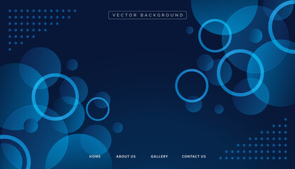 Poster - abstract modern blue circle geometric