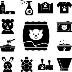 Poster - Sand, cat icon in a collection with other items