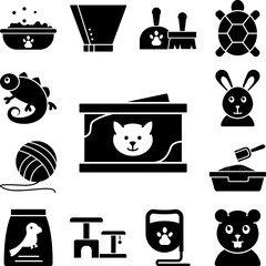 Poster - Food, cat icon in a collection with other items