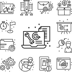 Poster - Computer document time icon in a collection with other items