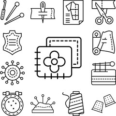 Poster - Cloth, flower icon in a collection with other items