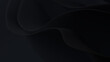 © RocknRoller Studios - Curvy Black Layers. Elegant Abstract 3D Background. 3D Render.