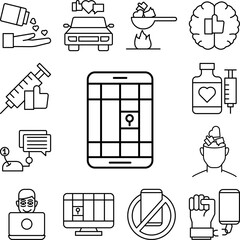 Poster - Prison, smartphone icon in a collection with other items