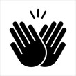 © Ainul - Hands clapping icon. Vector illustration. applause icon vector on white background.