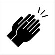 © Ainul - Hands clapping icon. Vector illustration. applause icon vector on white background.