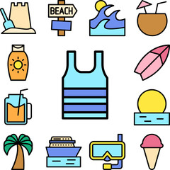 Poster - T shit, clothes icon in a collection with other items