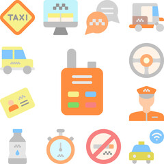 Poster - Radio icon in a collection with other items