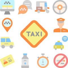 Poster - Sign icon in a collection with other items