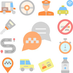 Poster - Conversation icon in a collection with other items