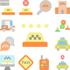Poster - Rating, stars icon in a collection with other items