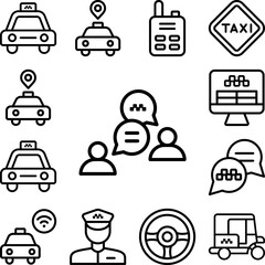 Poster - conversation icon in a collection with other items