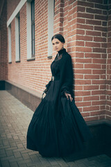 Wall Mural - victorian lady in black dress