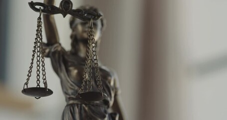 Poster - Legal and law concept statue of Lady Justice on blurred background