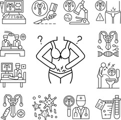 Poster - Urogynecology female body icon in a collection with other items
