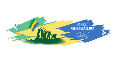 Wall Mural - Vector illustration for Gabon Independence Day