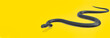 3d illustration of Black Snake on colored background 
