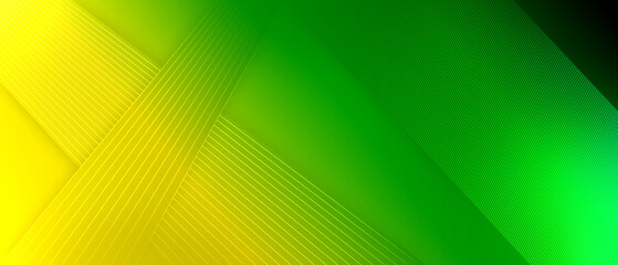 Wall Mural - Abstract green and yellow background illustration with geometric graphic elements