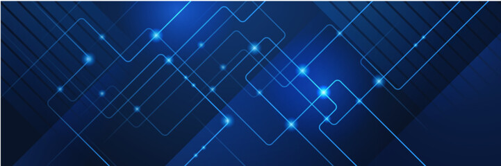 Abstract technology concept. Circuit board, high computer color background. Vector illustration. blue technology digital banner design