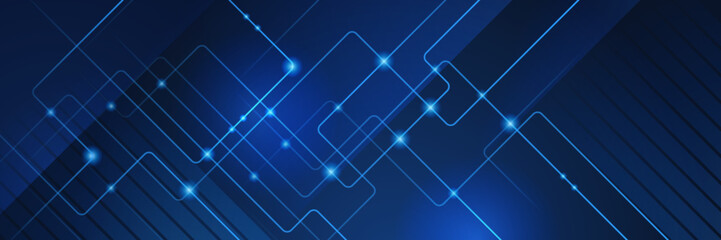 Fototapete - Abstract technology concept. Circuit board, high computer color background. Vector illustration. blue technology digital banner design