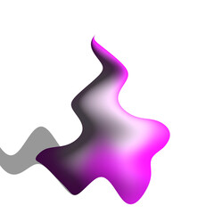 Wall Mural - 3d render of a purple abstract shape isolated on white background