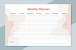 template todo list weekly plannet design