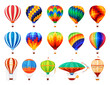 © Igor - Set of colorful beautiful hot air balloons. Vector illustration