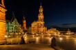Dresden, Schloss, Kapelle, Schloßplatz und Dom Sanctissimae Trinitatis, Sachsen, Deutschland
