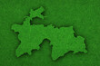 Karte von Tadschikistan auf grünem Filz