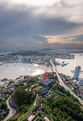 Wall Mural - Bai Chay bridge in Ha Long city, Quang Ninh province, Vietnam