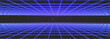 Leinwandbild Motiv 3d abstract 1980's retrowave, cyberpunk background with copy space, neon perspective grid