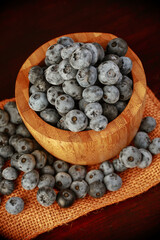 Wall Mural - fresh blueberries in the studio