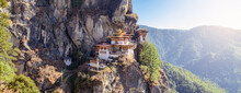 Panoramic View Of The Tiger's Nest Temple In Paro, Bhutan