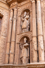 Wall Mural - Palma de Mallorca, Spain. Detail of the Portal Mayor facade of the Gothic Cathedral of Santa Maria