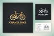 Gravel bike silhouette bicycle icon logo design