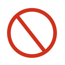 Red Prohibition Sign Vector