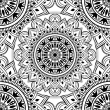 Ornamental Mandala Adult Colouring Book Page. Style Colouring Page, Colouring Full Page Mandala Design. Adult Coloring Page