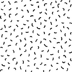 Simple geometric pattern with short strokes. Seamless hand drawn texture. Fashion 80-90s.