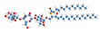  3D image of Globotriaosylceramide skeletal formula - molecular chemical structure of  globoside isolated on white background
