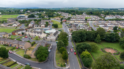 Ennis is the county town of County Clare ,view of colorful streets and neighborhoods, Ireland, July,23,2022A