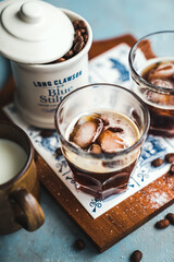 cup of coffee cold espresso tonic summer drinks