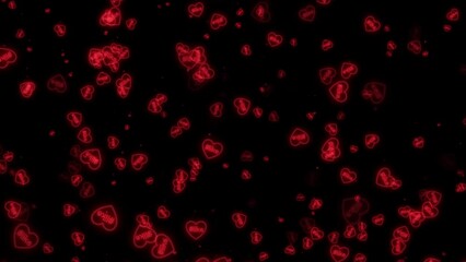 Poster - Animation of like and heart icons floating over data processing on white background
