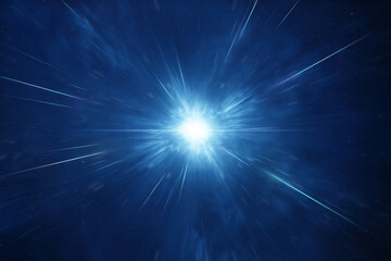 Blurry abstract blue image representing the conpcent of traveling at the speed of light through the universe.