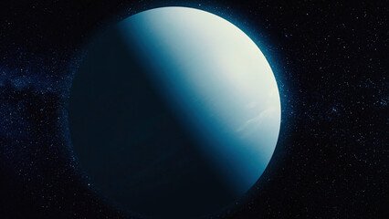 Poster - Uranus - planets of the Solar system in high quality. Science wallpaper. Uranus Is The Planet